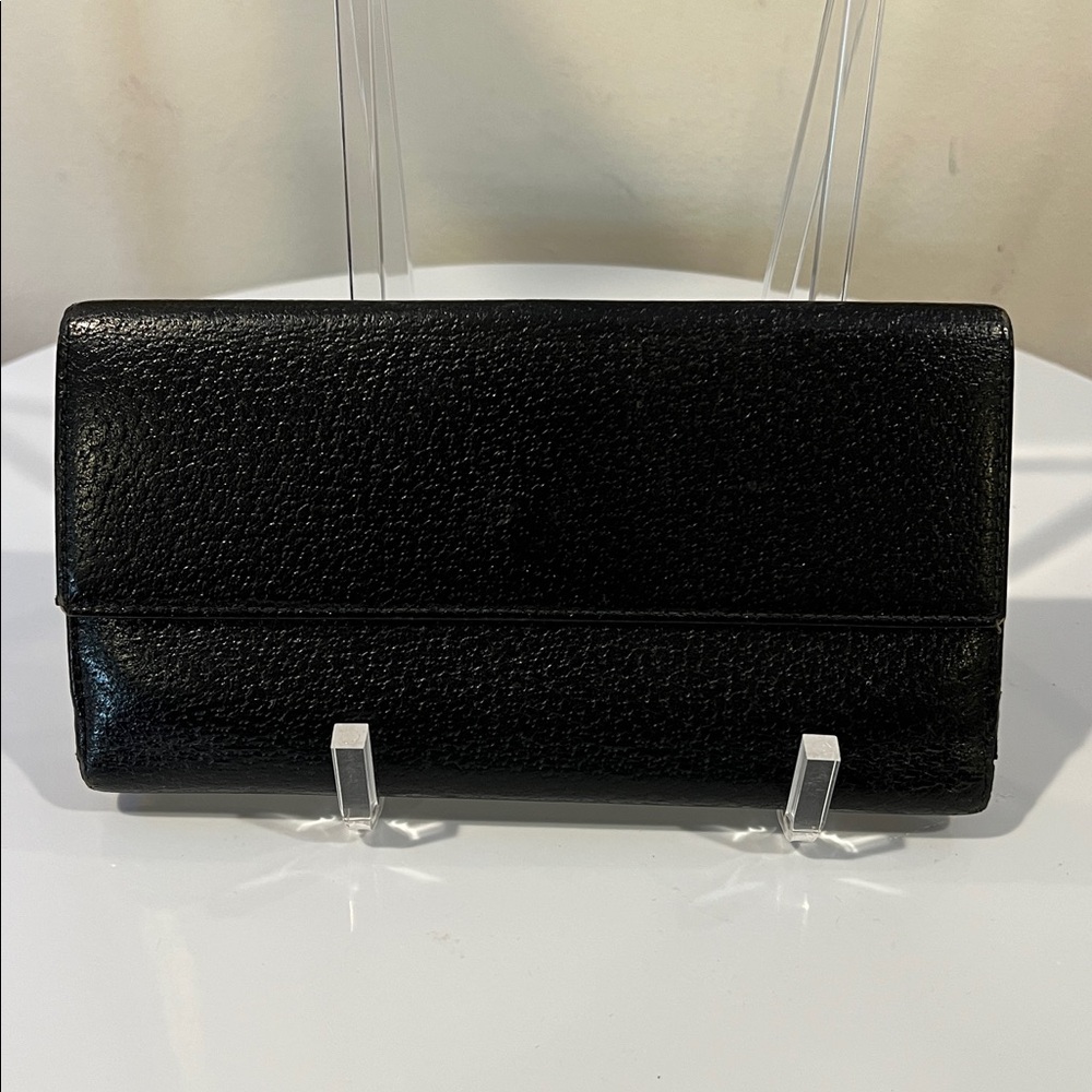 Gucci Black Leather Long Wallet with COA - Picture 7 of 12